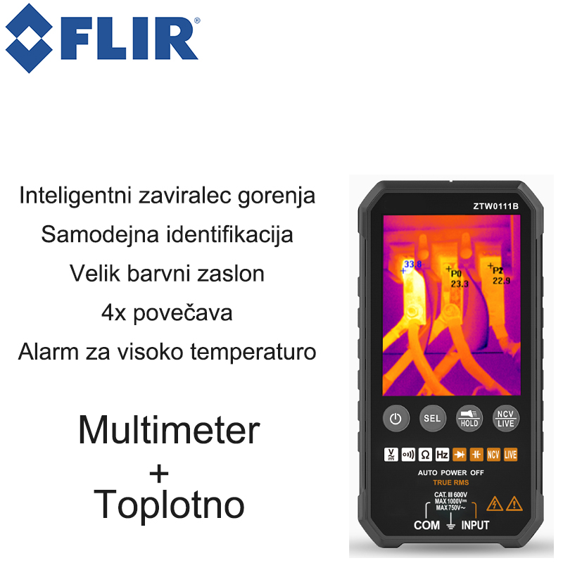 Termovizijska slika + multimeter